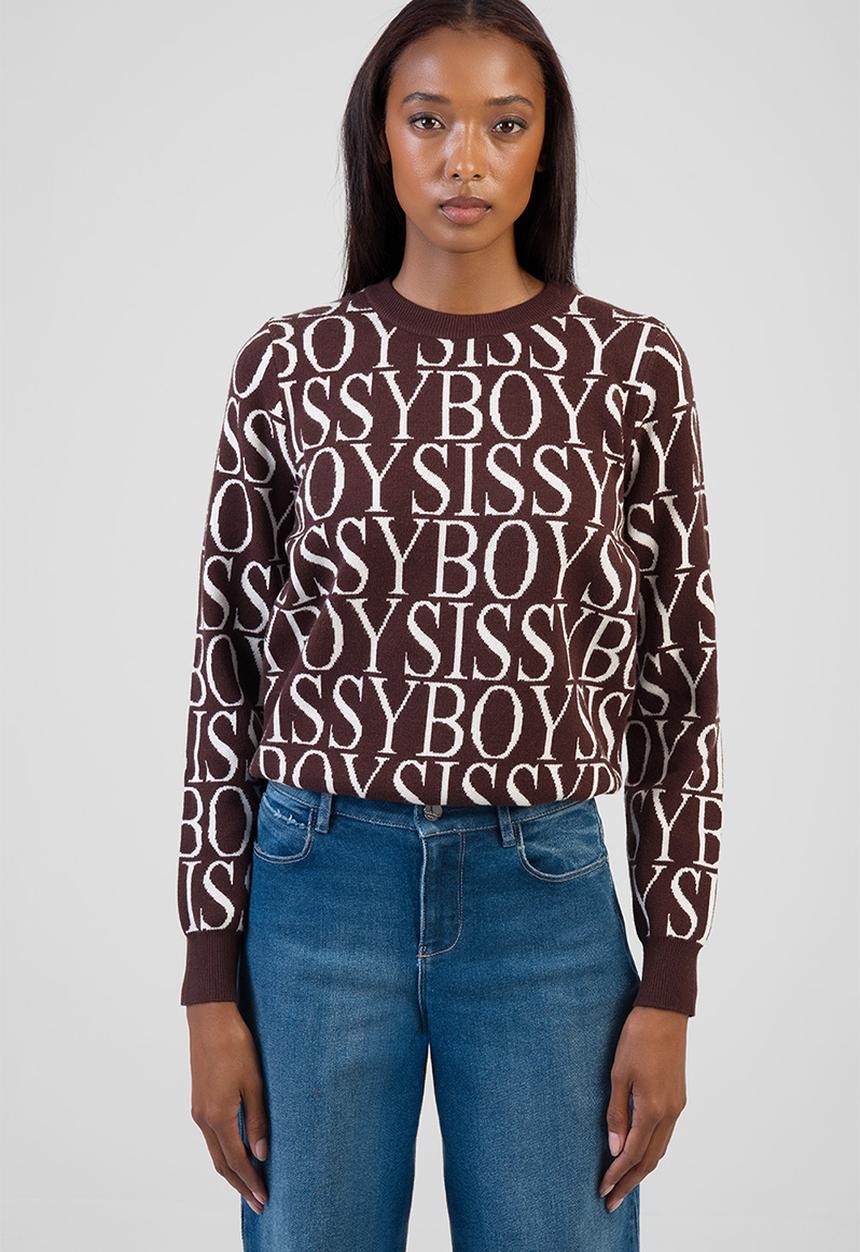 SISSY BOY - Chelsea Knit Sweater - Brown/Cream