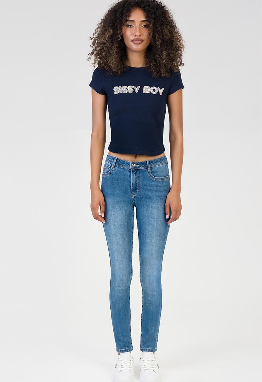 SISSY BOY - Elana Skinny Jeans  - Medium Vintage