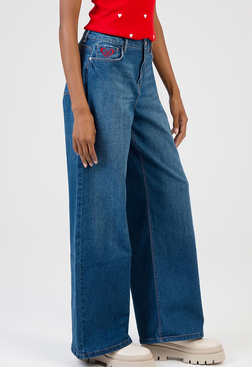 SISSY BOY - Sloane Wide Leg Jeans - Dark Vintage
