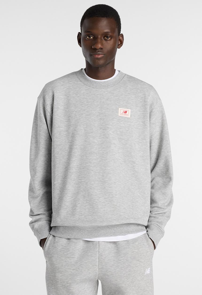 New Balance  - New Balance Woven Label Crew - Grey
