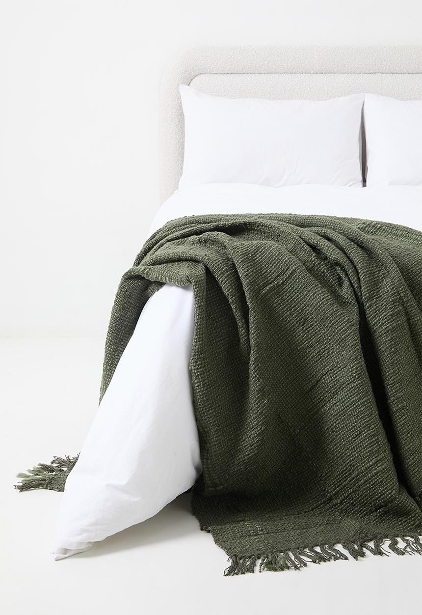 H&S - Plaid Cotton Slub - Olive