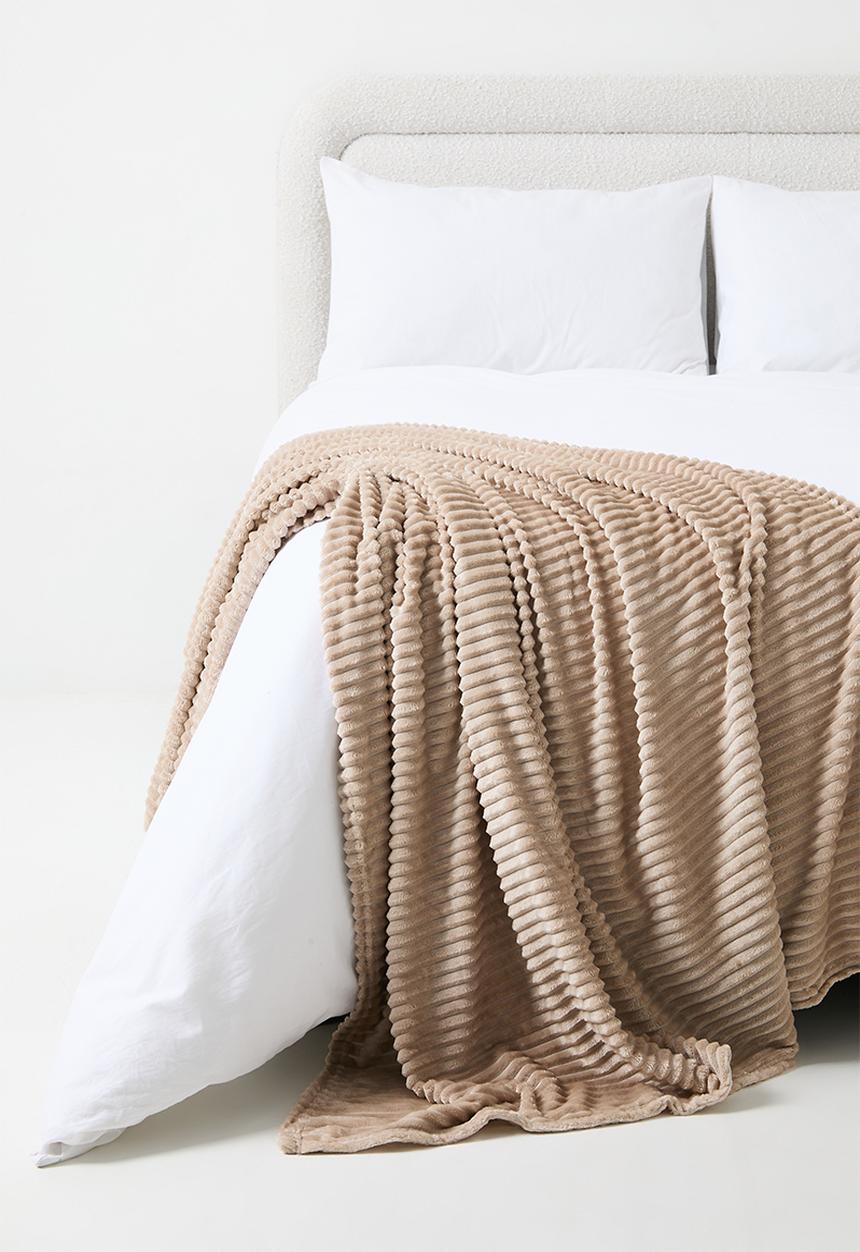 H&S - Elmwood Luxe Blanket 160x130 - Cream