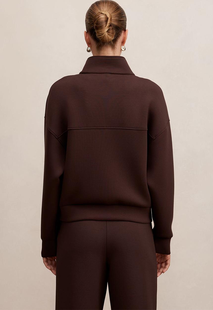 Forever New - Heidi seam detail lounge jumper in chocolate