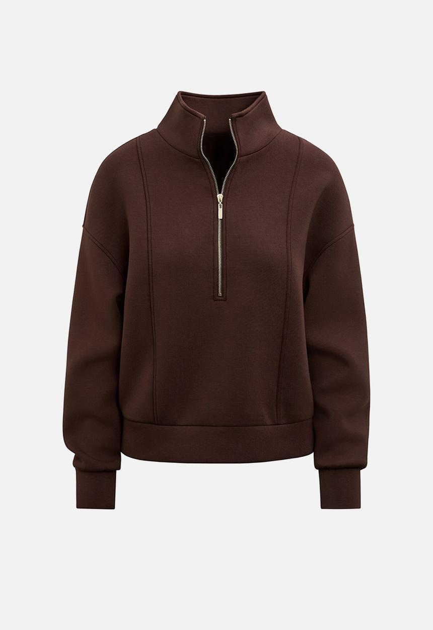 Forever New - Heidi seam detail lounge jumper in chocolate