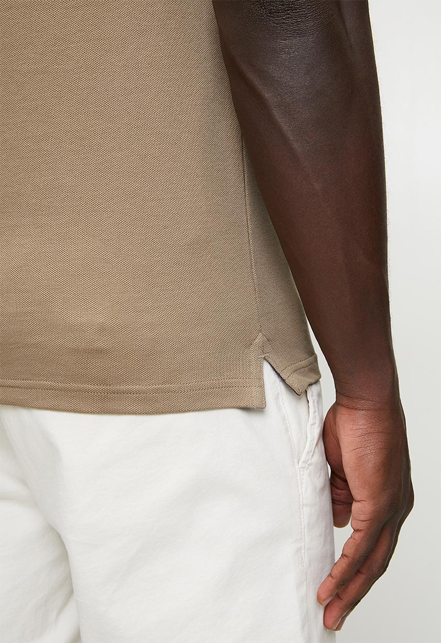 POLO - Carter Essential Pique Short Sleeve Golfer - Taupe