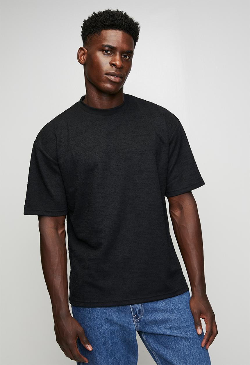 Brave Soul - Oversized Fit T-Shirt  - Jet Black