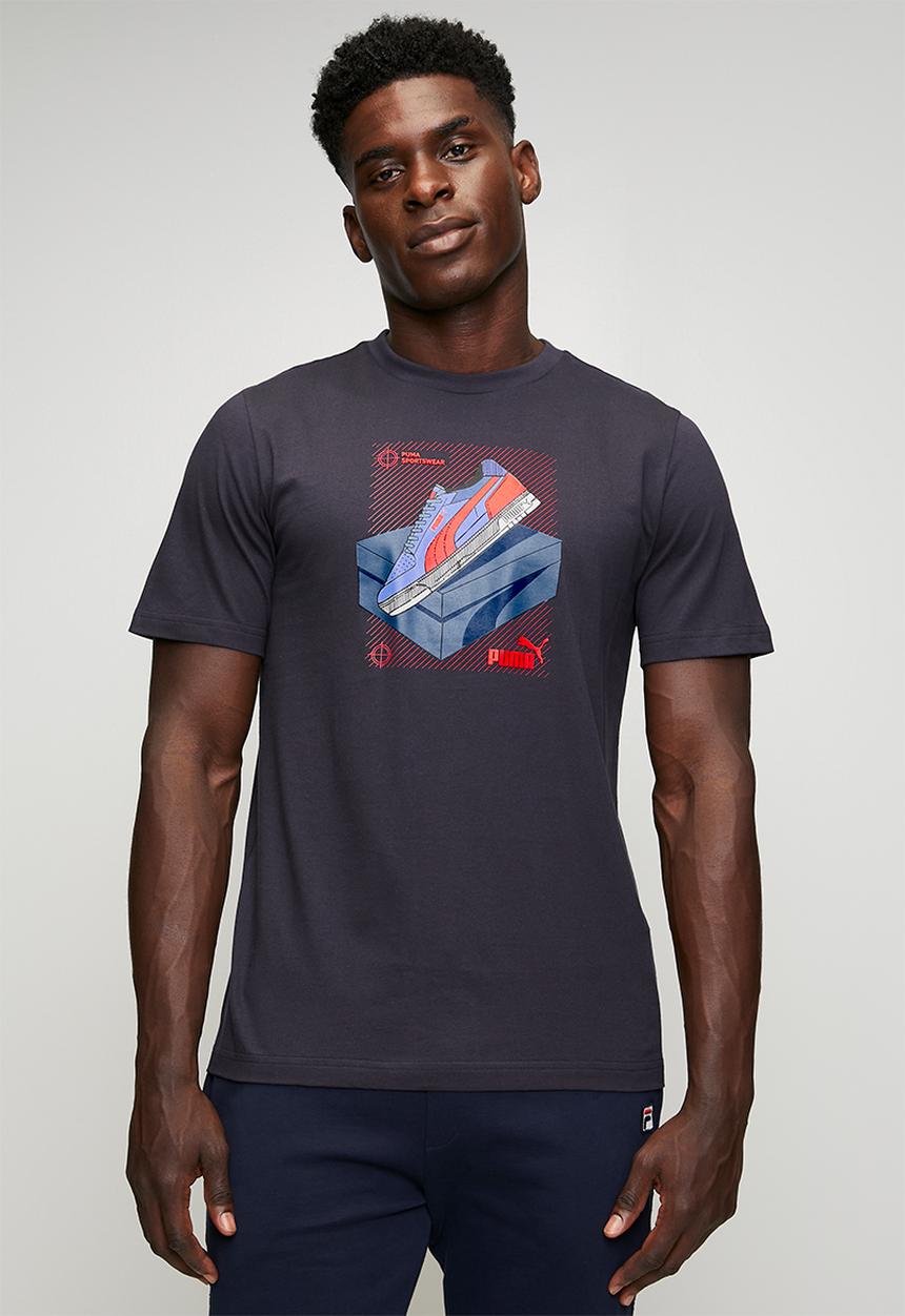 GRAPHIC Sneaker Tee - New Navy1