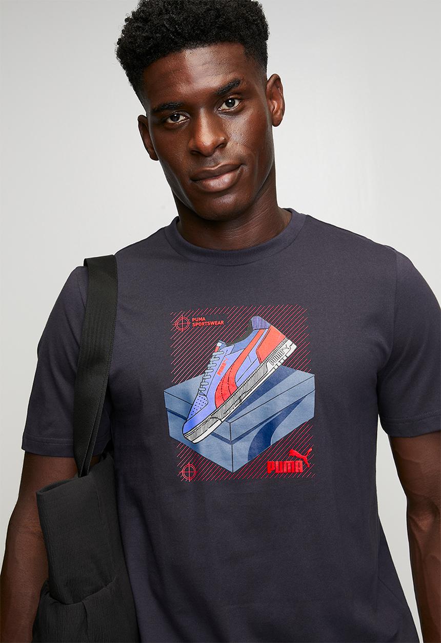 PUMA - GRAPHIC Sneaker Tee - New Navy