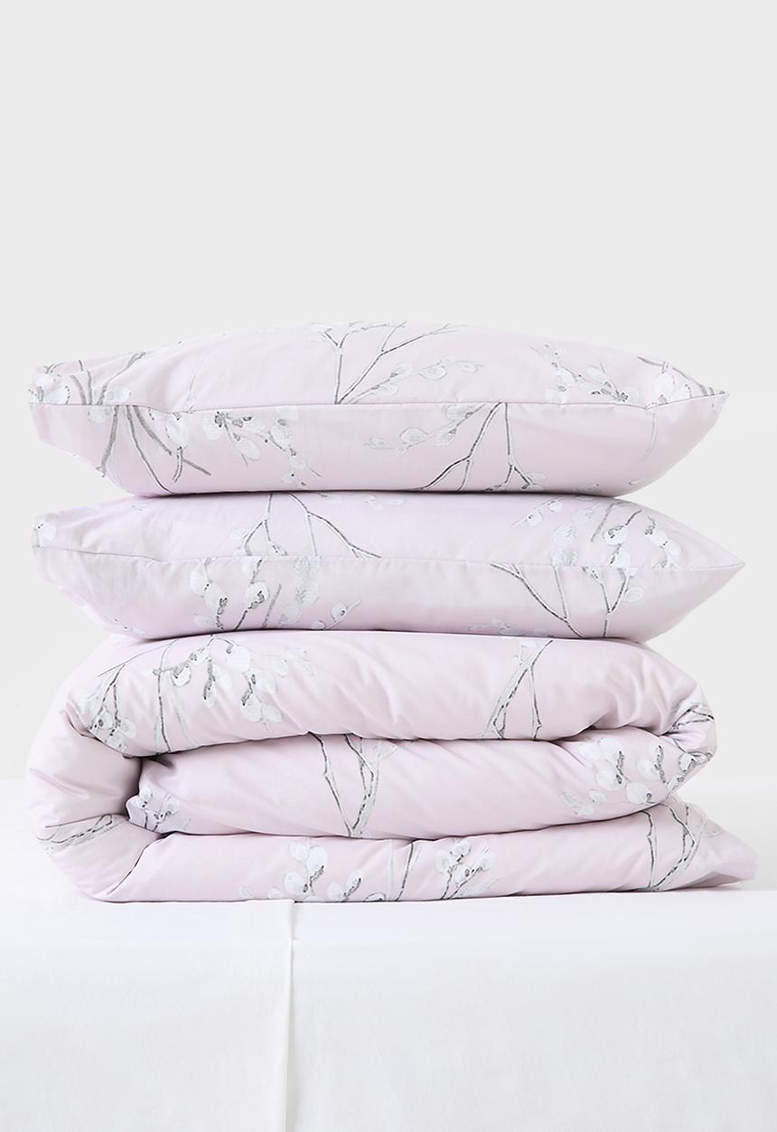 Horrockses - Blossom cotton blend duvet set - soft pink