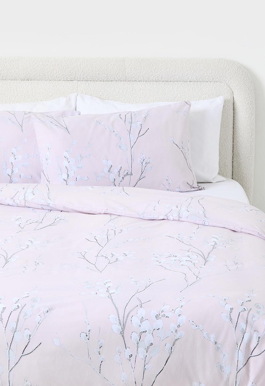 Horrockses - Blossom cotton blend duvet set - soft pink