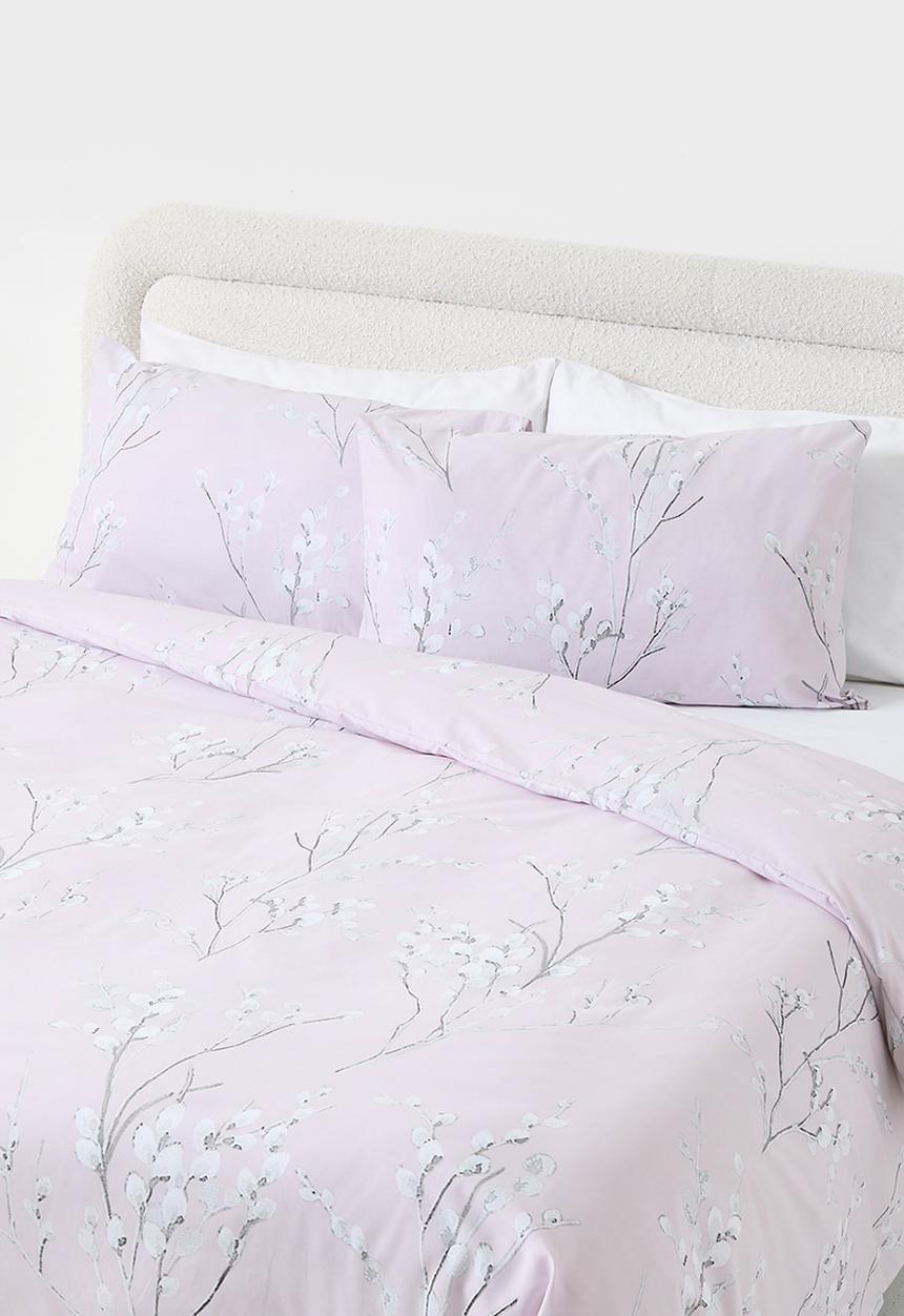 Horrockses - Blossom cotton blend duvet set - soft pink