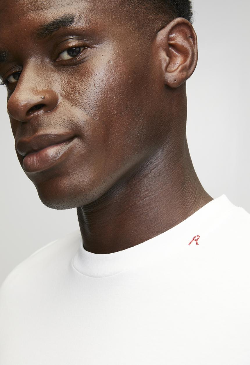 Replay - PIECE DYED HEAVY COTTON JERSEY - white 