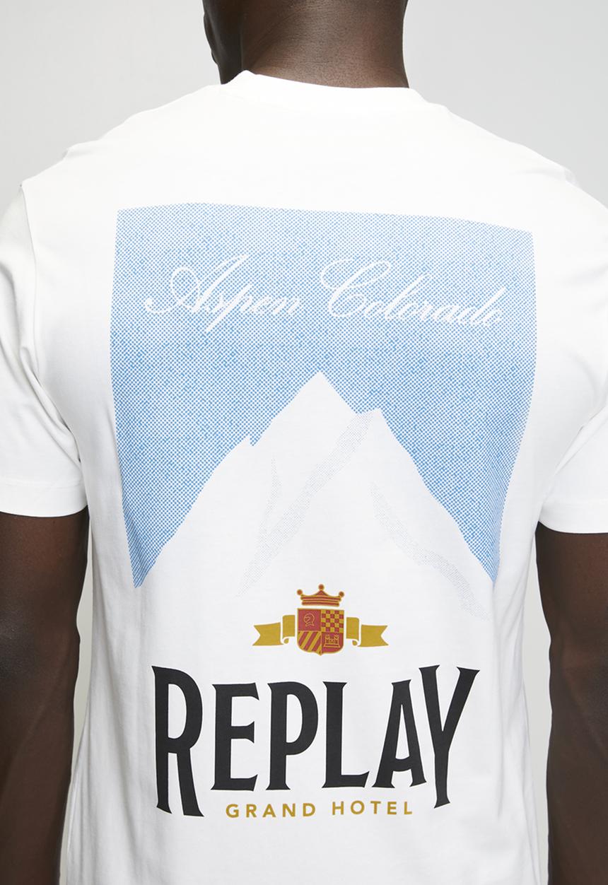 Replay - PIECE DYED HEAVY COTTON JERSEY - Nutral White