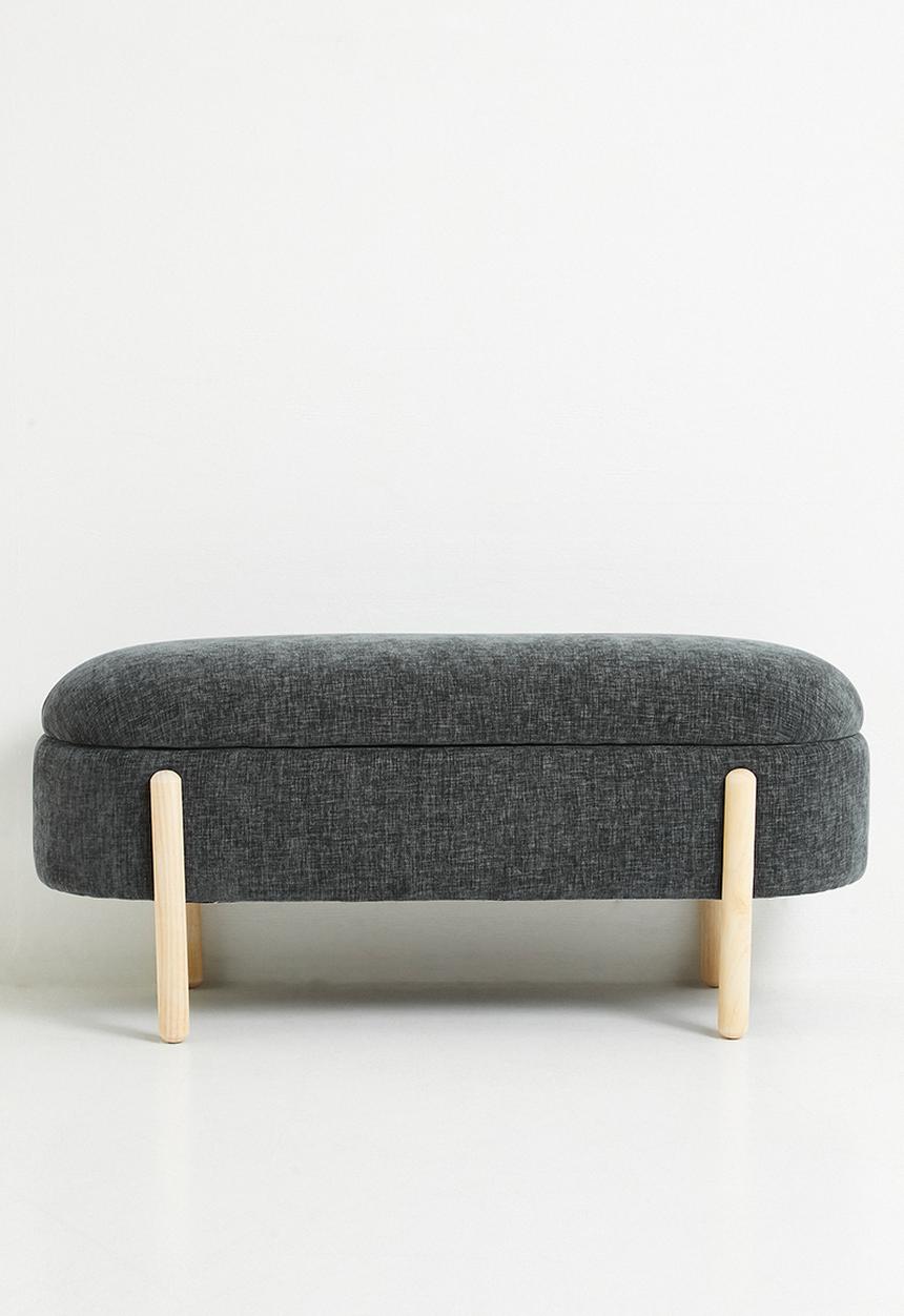 Sixth Floor - Gianna Storage Ottoman - Charcoal