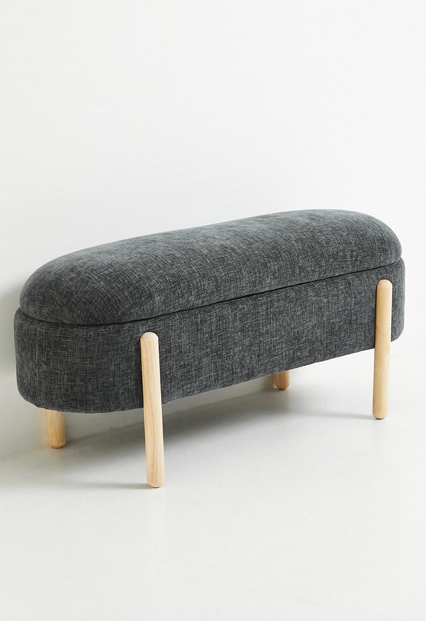 Sixth Floor - Gianna Storage Ottoman - Charcoal