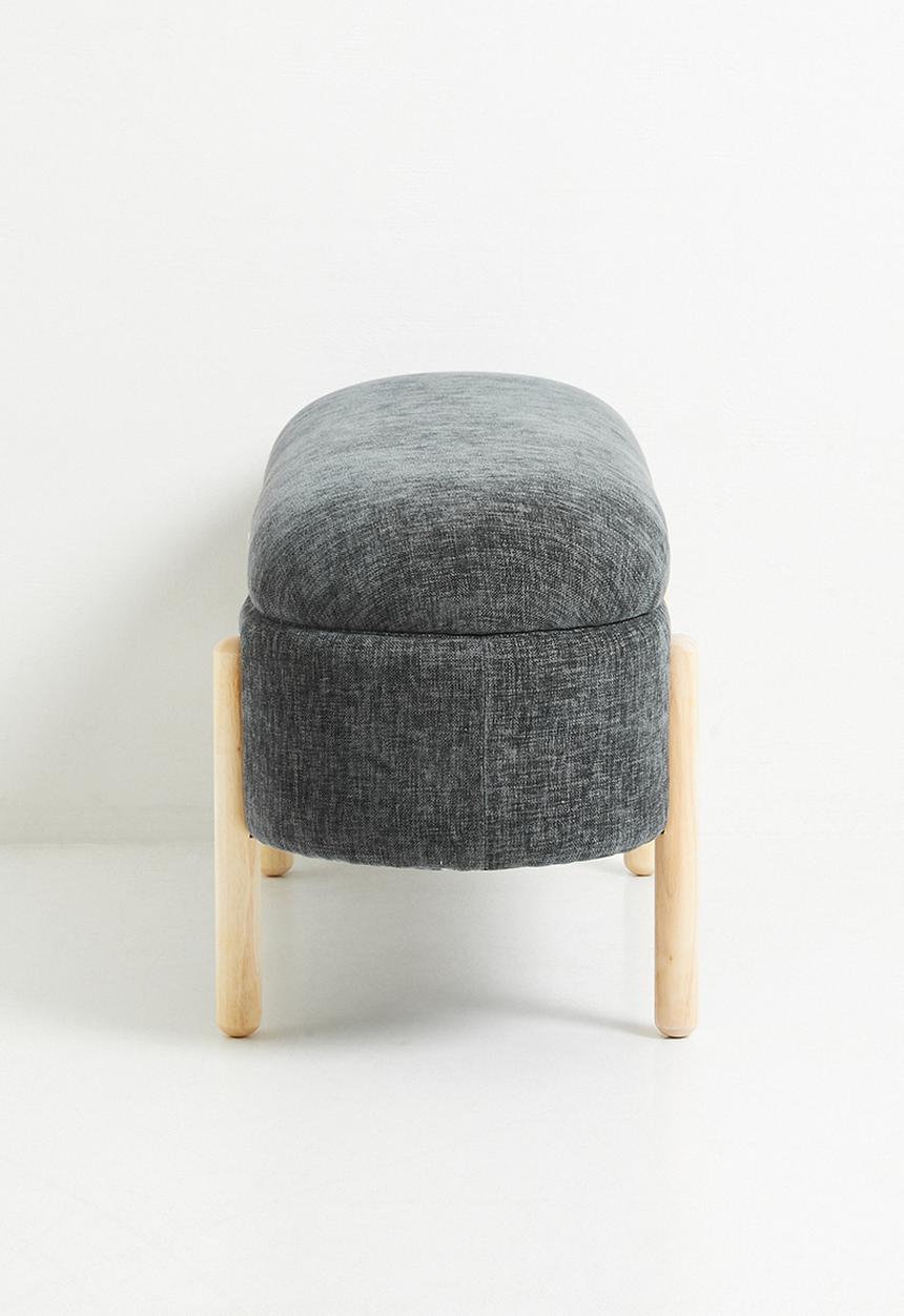 Sixth Floor - Gianna Storage Ottoman - Charcoal