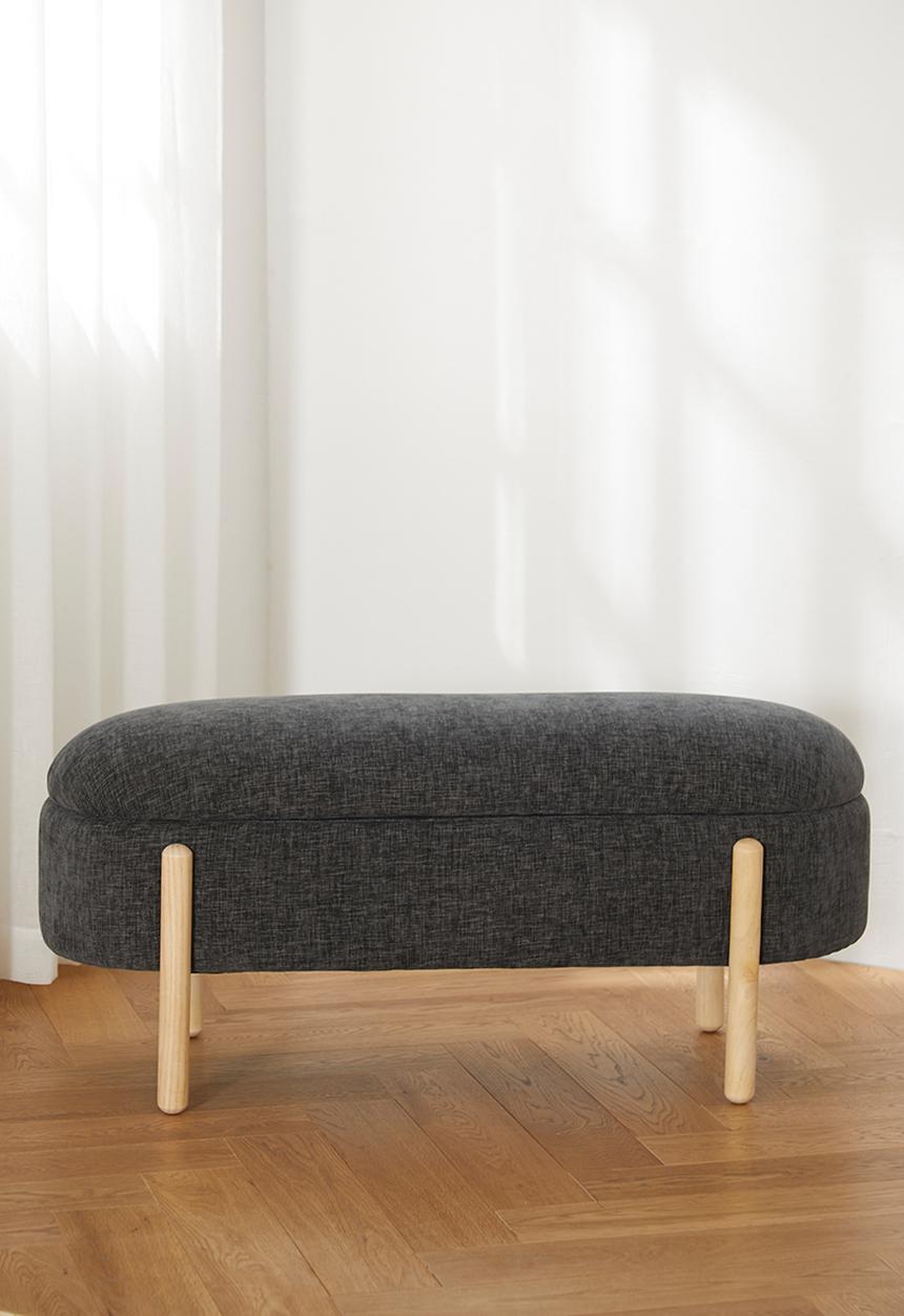 Sixth Floor - Gianna Storage Ottoman - Charcoal