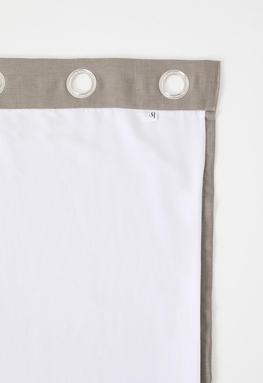 Sixth Floor - Lux Slub Lined Curtain Eyelet - Natural