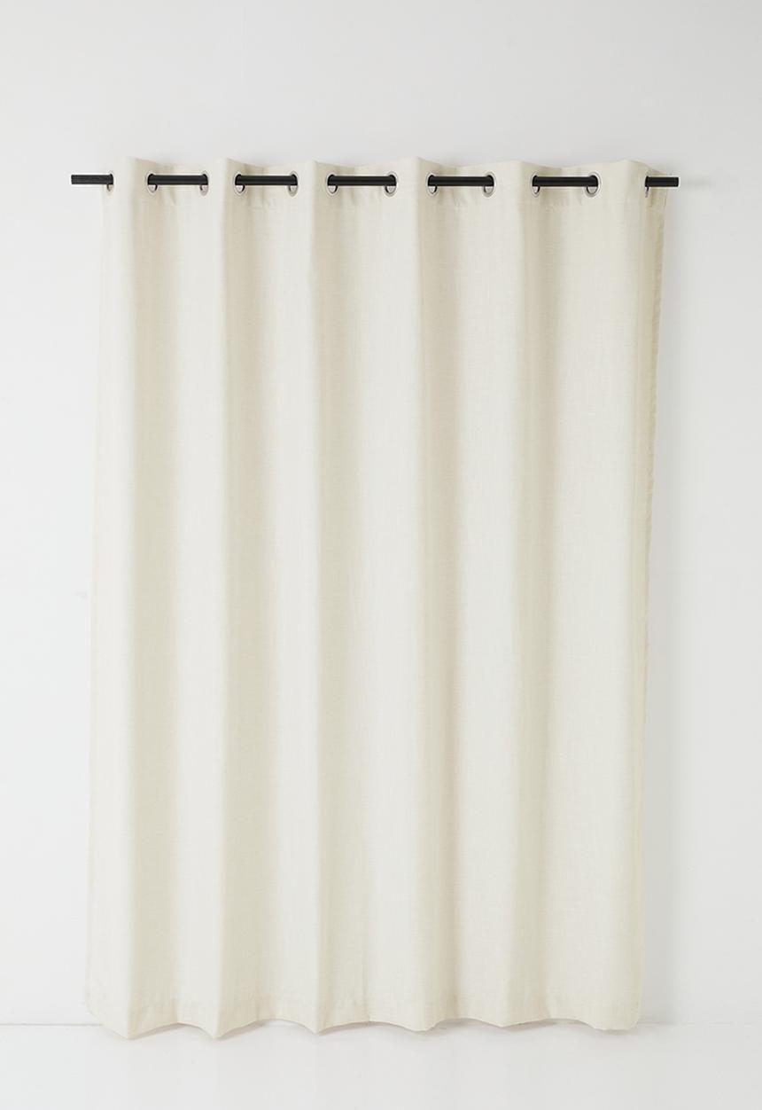 Sixth Floor - Lux Slub Lined Curtain Eyelet - Ivory
