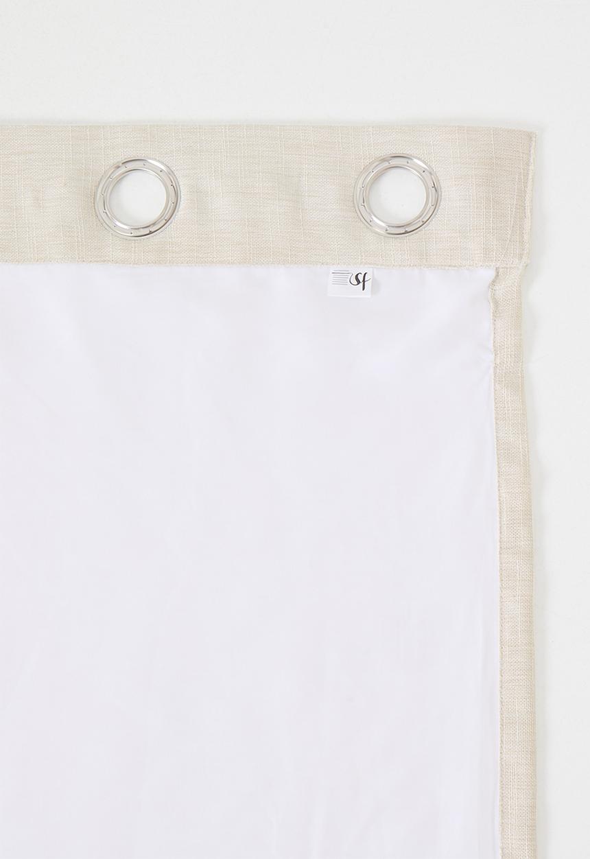 Sixth Floor - Lux Slub Lined Curtain Eyelet - Ivory