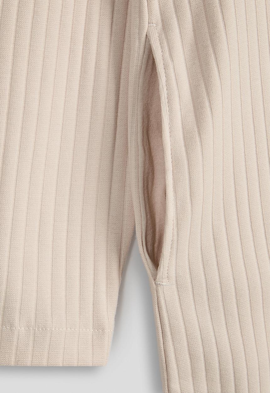 POLO - Casey rib ls dress - marshmallow