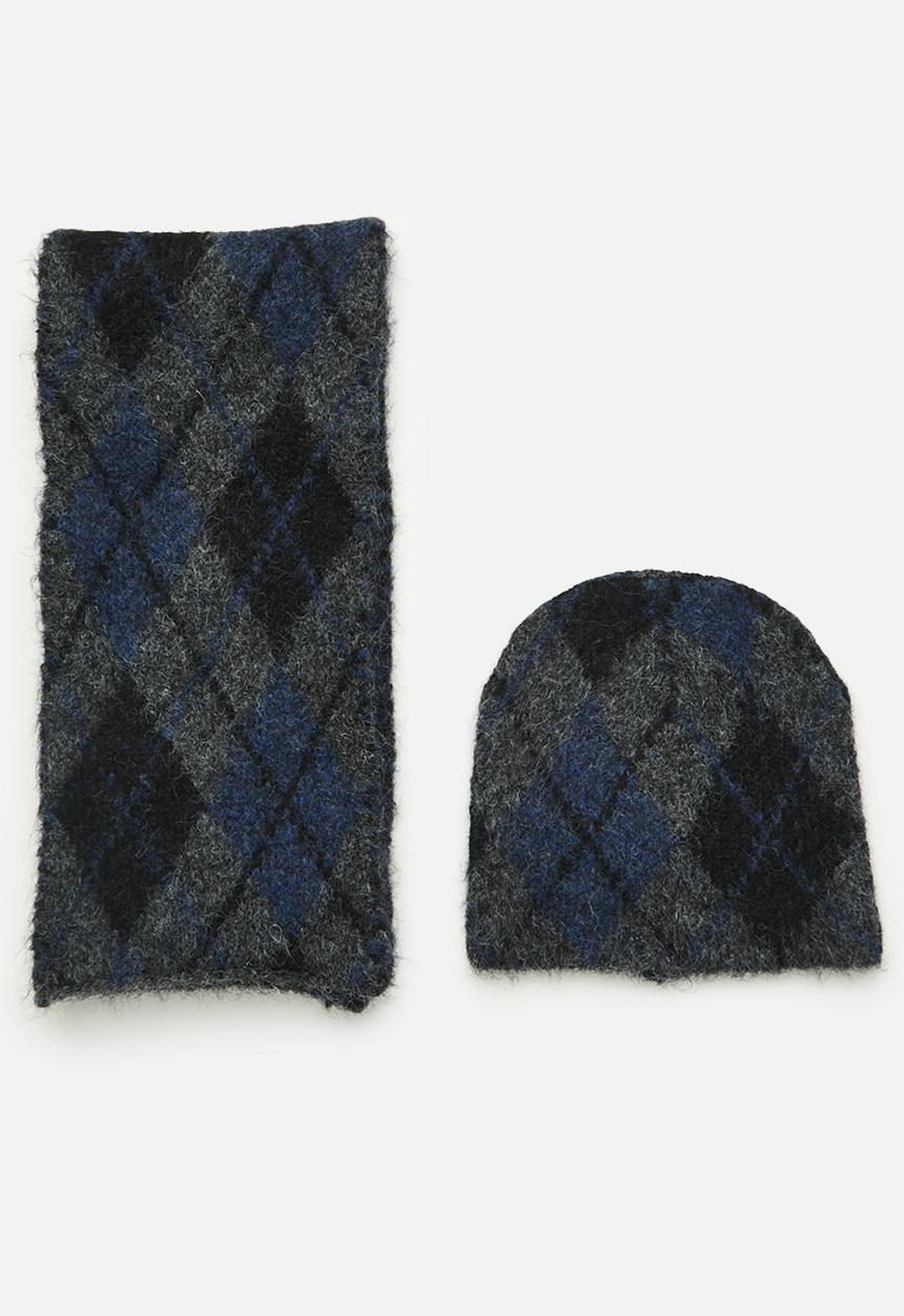 MANGO - Rombos scarf - blue
