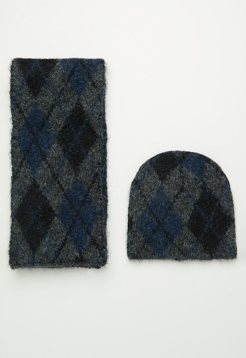 MANGO - Rombos beanie - blue