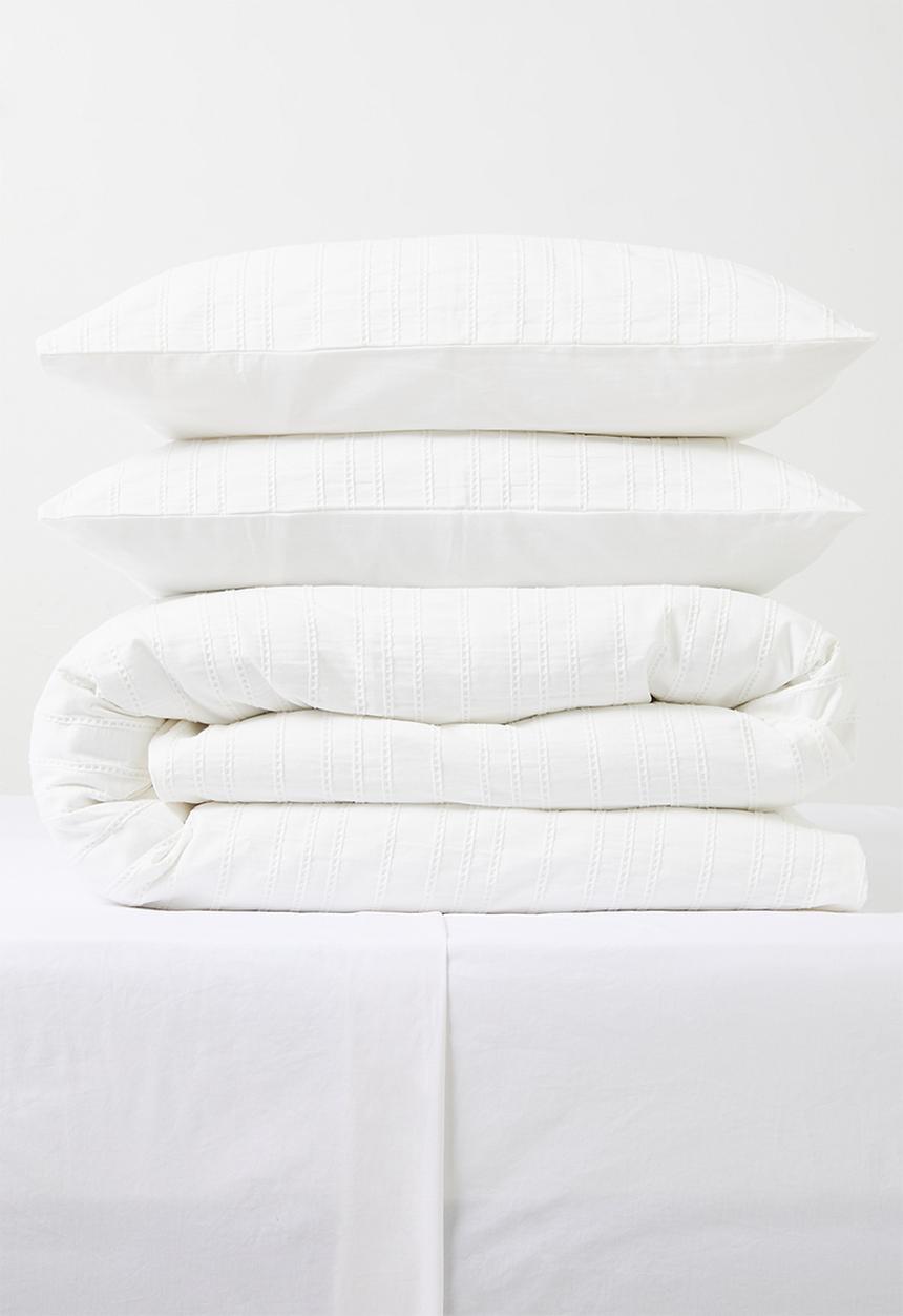 Sixth Floor - Cotton Waffle Duvet Cover Set White