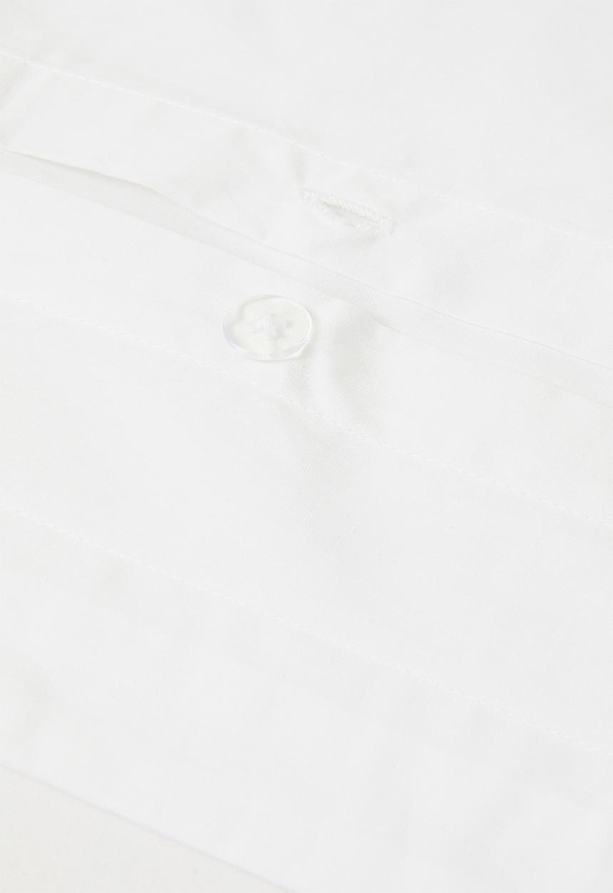 Sixth Floor - Cotton Percale Pleated Oxford Duvet Cover Set White