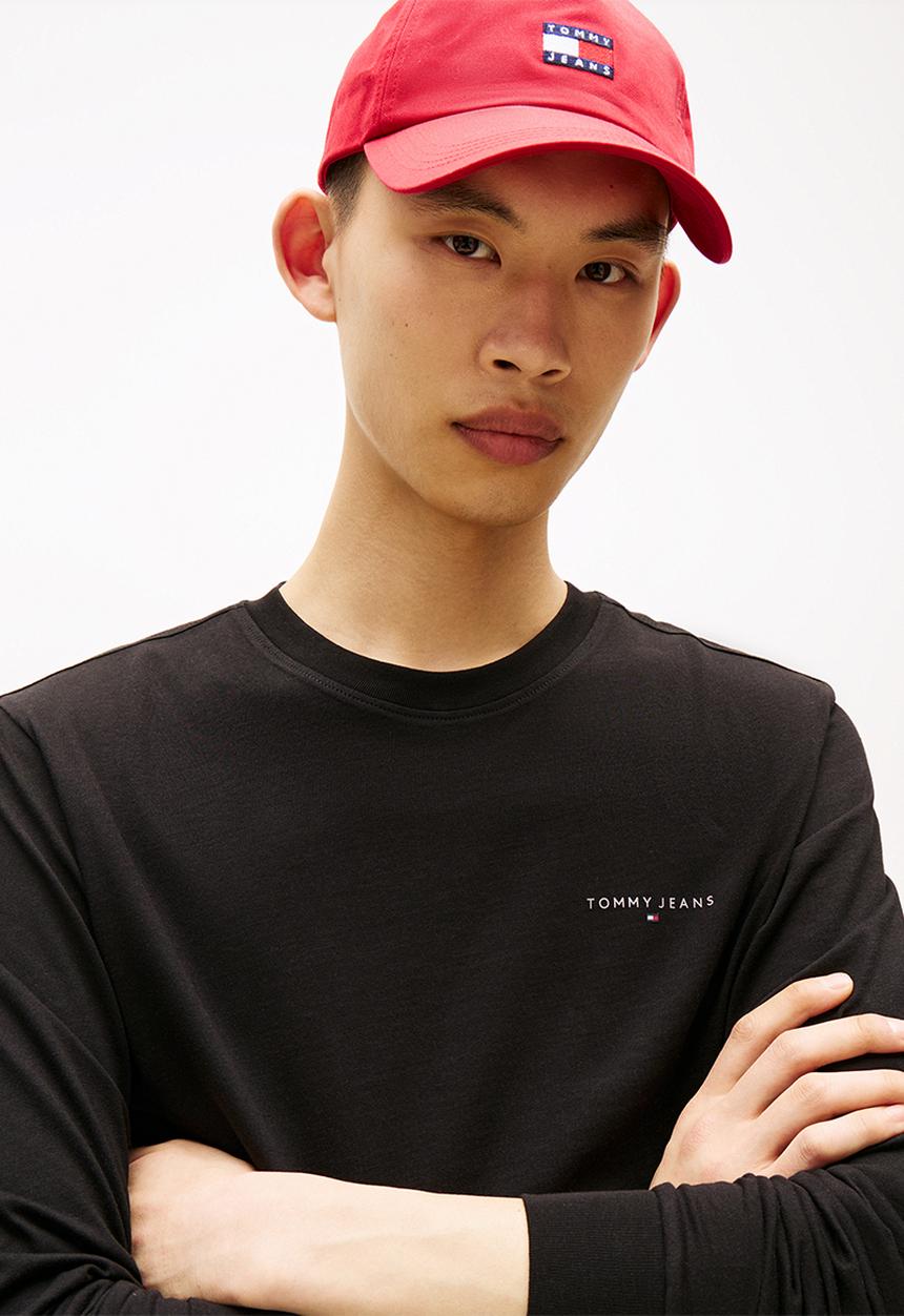 Tommy Hilfiger - Tjm Slim Chest Linear Long Sleeve Tee Ext - Black