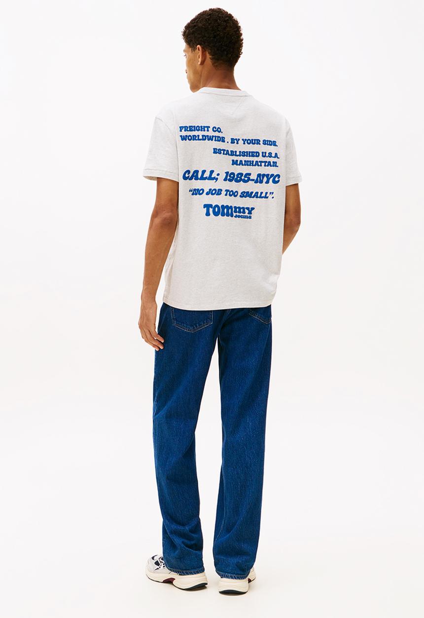 Tommy Hilfiger - Tjm Reg Font Play Backprint T-shirt Ext - Lt Grey Htr