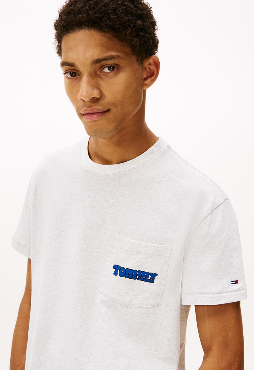 Tommy Hilfiger - Tjm Reg Font Play Backprint T-shirt Ext - Lt Grey Htr