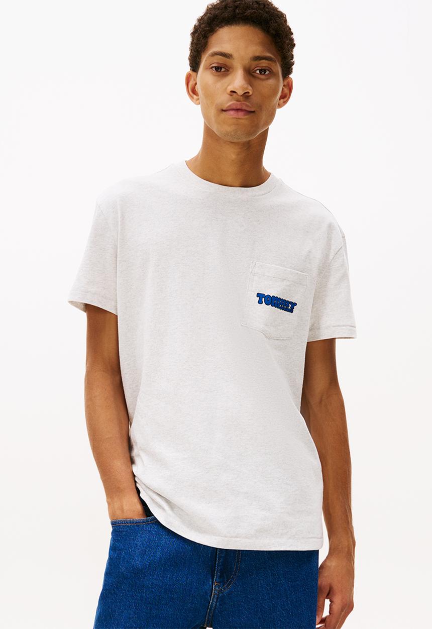 Tommy Hilfiger - Tjm Reg Font Play Backprint T-shirt Ext - Lt Grey Htr