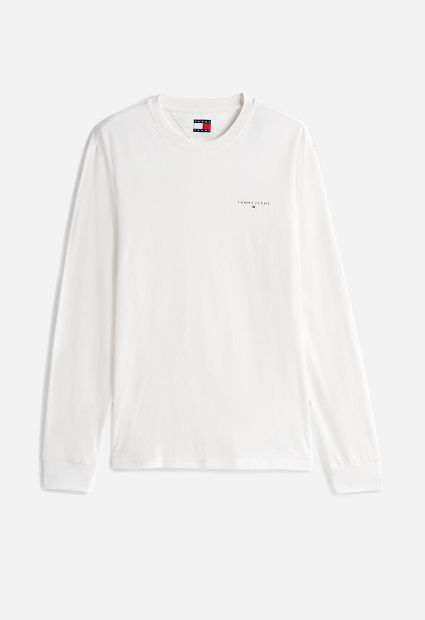 Tommy Hilfiger - Tjm Slim Chest Linear Long Sleeve Tee Ext - Ecru