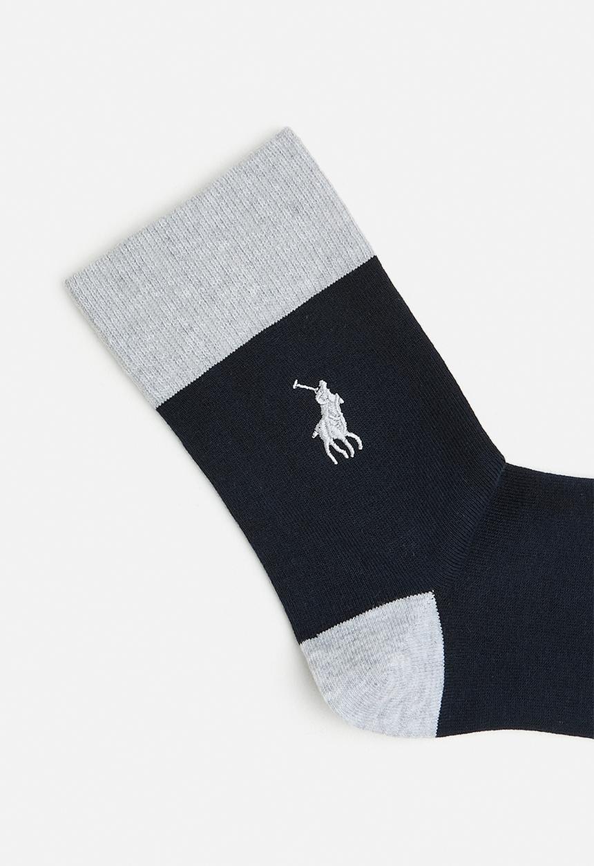 POLO - Polo Contrast Cuff Crew Sock – Navy