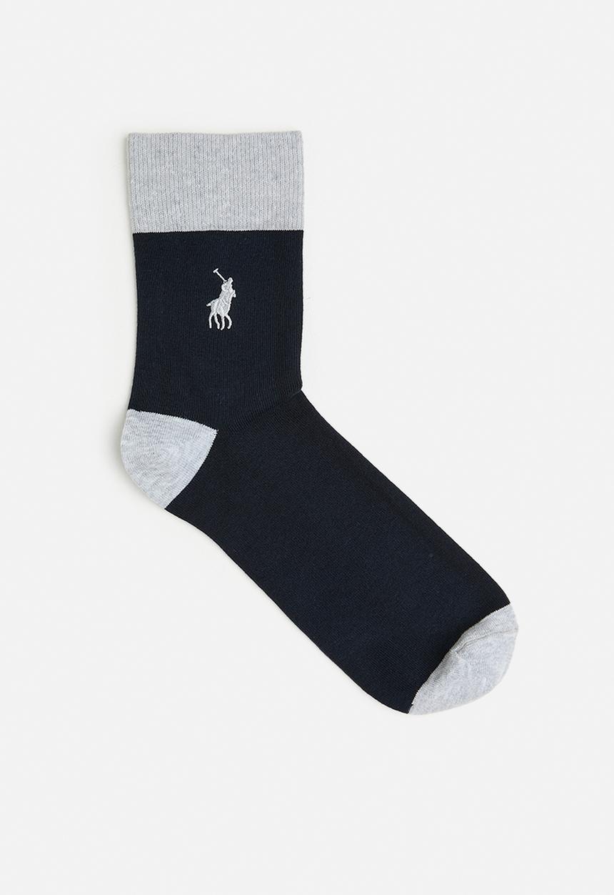 POLO - Polo Contrast Cuff Crew Sock – Navy