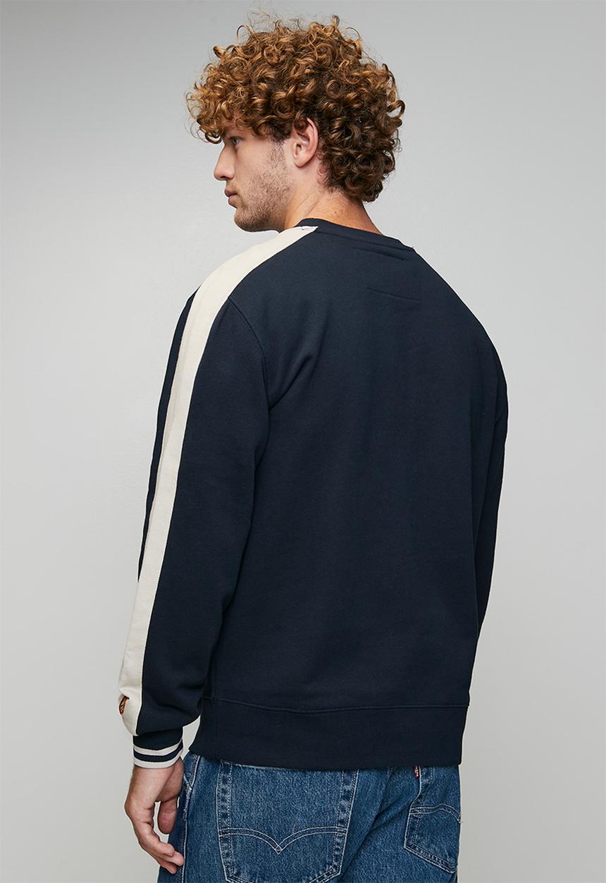 Superdry. - Athletic Club Crew - Nautical Navy Contrast