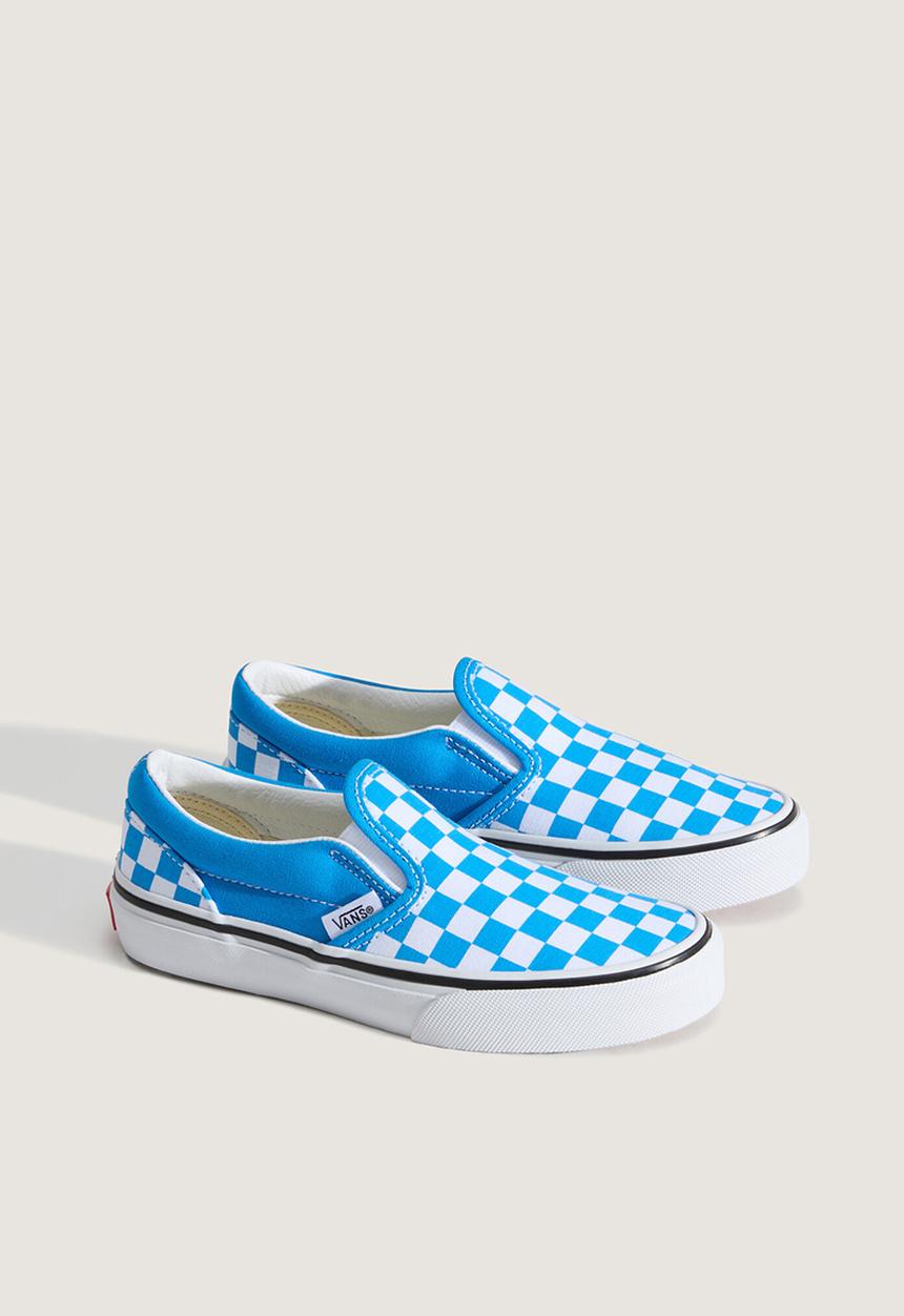 Vans - Classic slip-on-fnm - colour theory checkerboard/bright azure