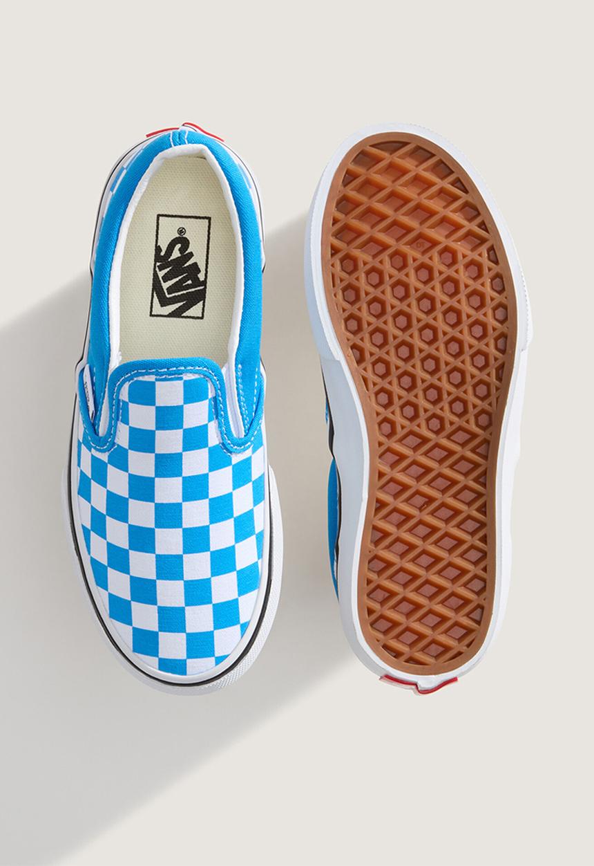 Vans - Classic slip-on-fnm - colour theory checkerboard/bright azure