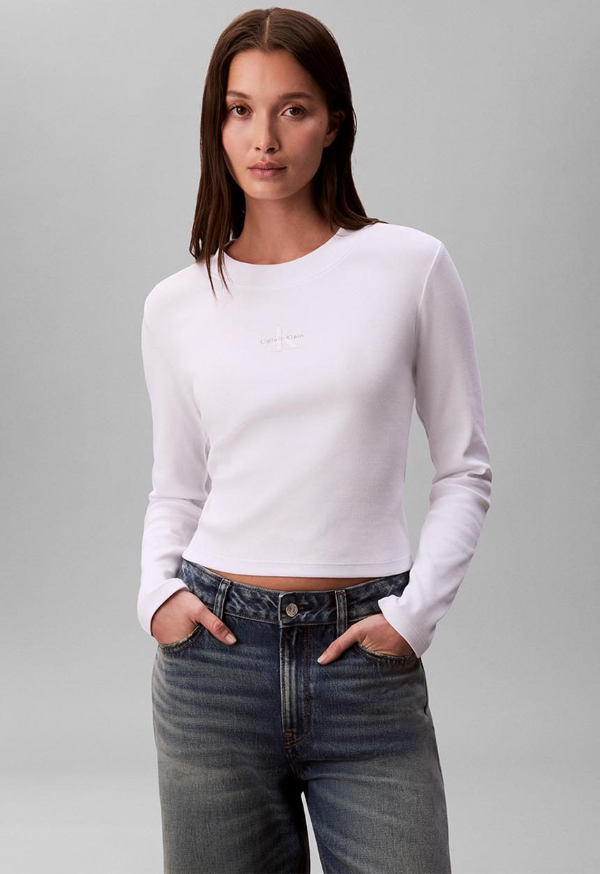 Calvin Klein - A- ls monogram baby tee - brilliant white