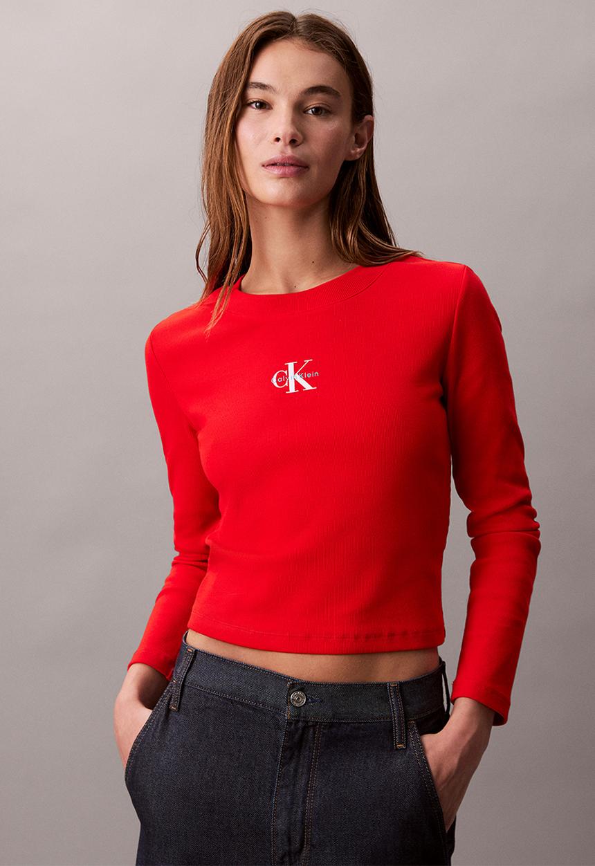 Calvin Klein - A- ls monogram baby tee - fiery red