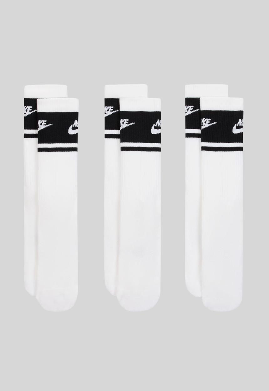 Nike - Everyday Elevated Crew Socks (3 Pairs) - White/Black/Wht