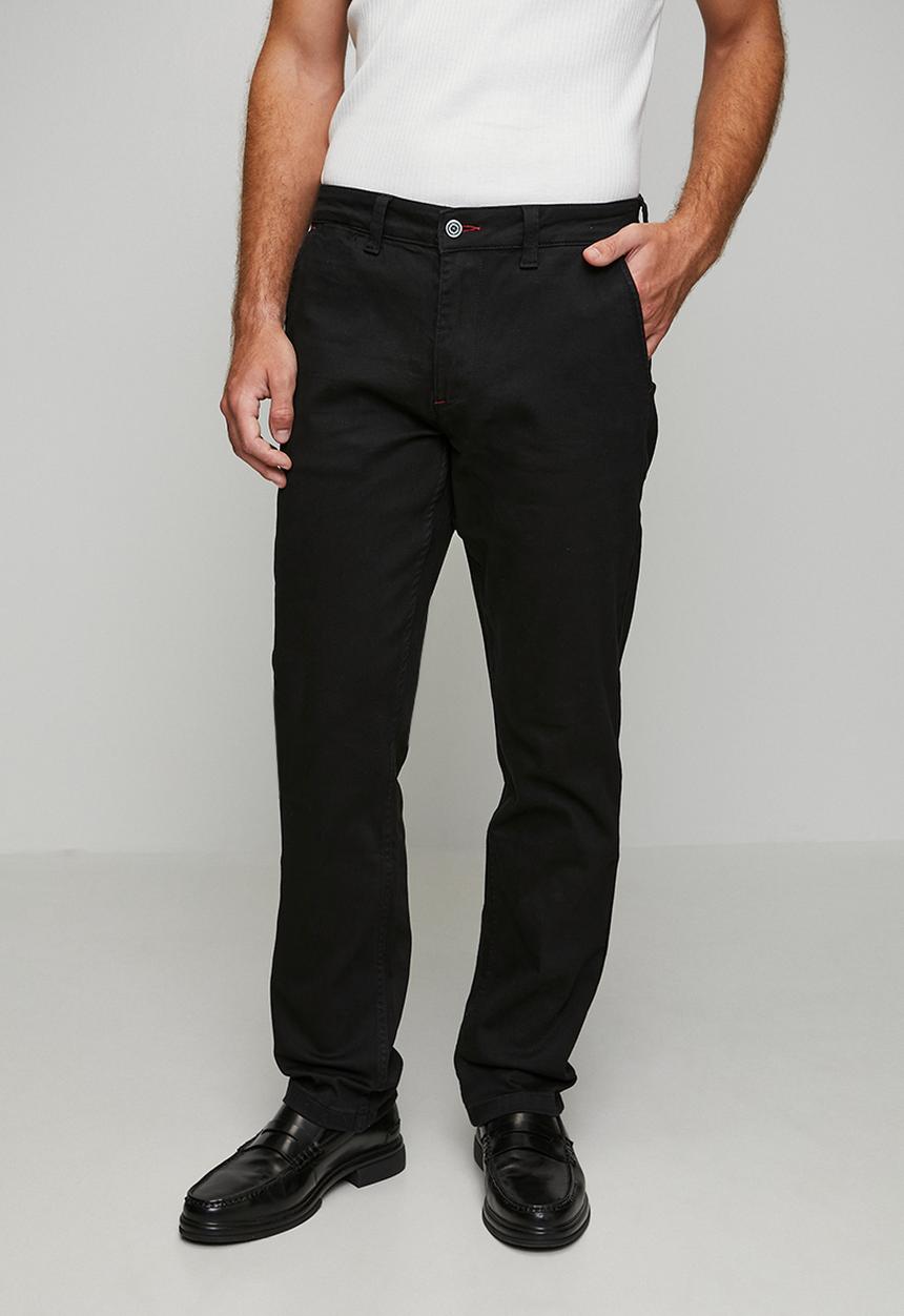 Adam Quarter Slant Straight Leg Denim - Black