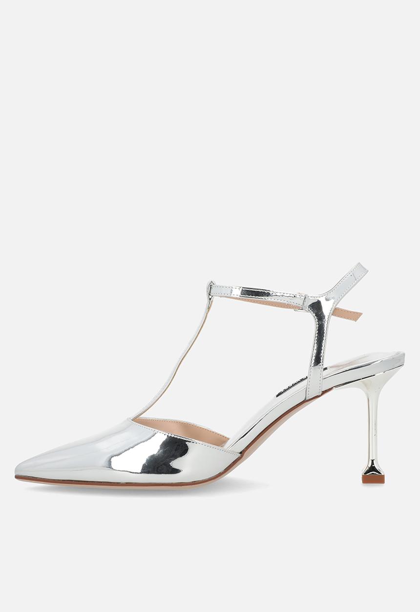 Nine West - Esperance ankle strap heel - silver