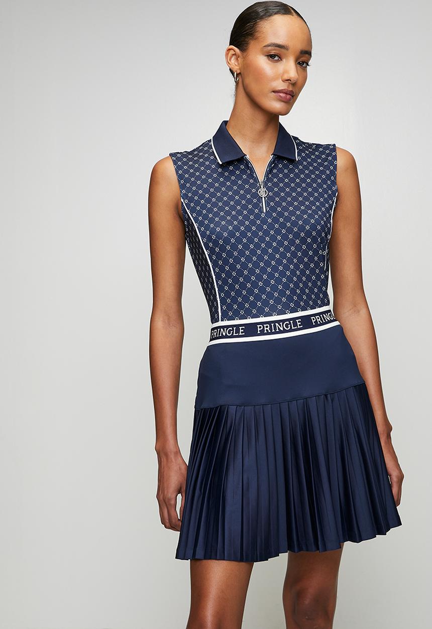 Pringle of Scotland - Pringle hariette pleated golf skort - navy