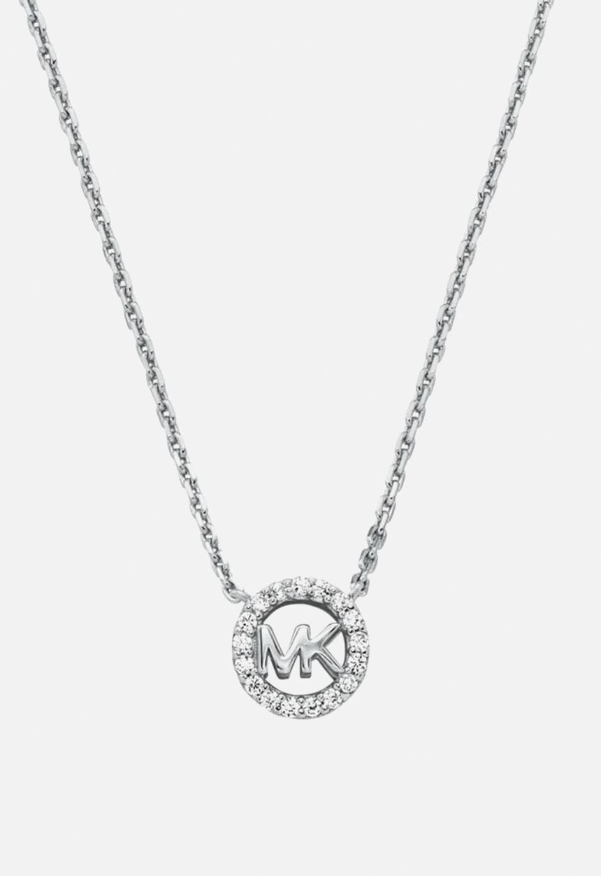 Michael Kors - Premium Kors MK Sterling Silver Logo Pendant Necklace MKC1726CZ040 - Silver