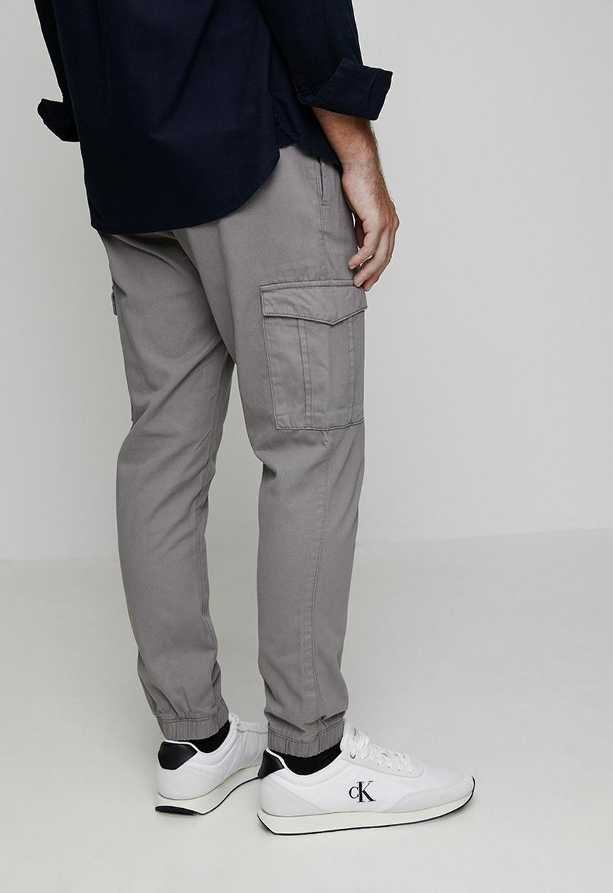 Brave Soul - Cotton Twill Cuff Pant - Mid Grey