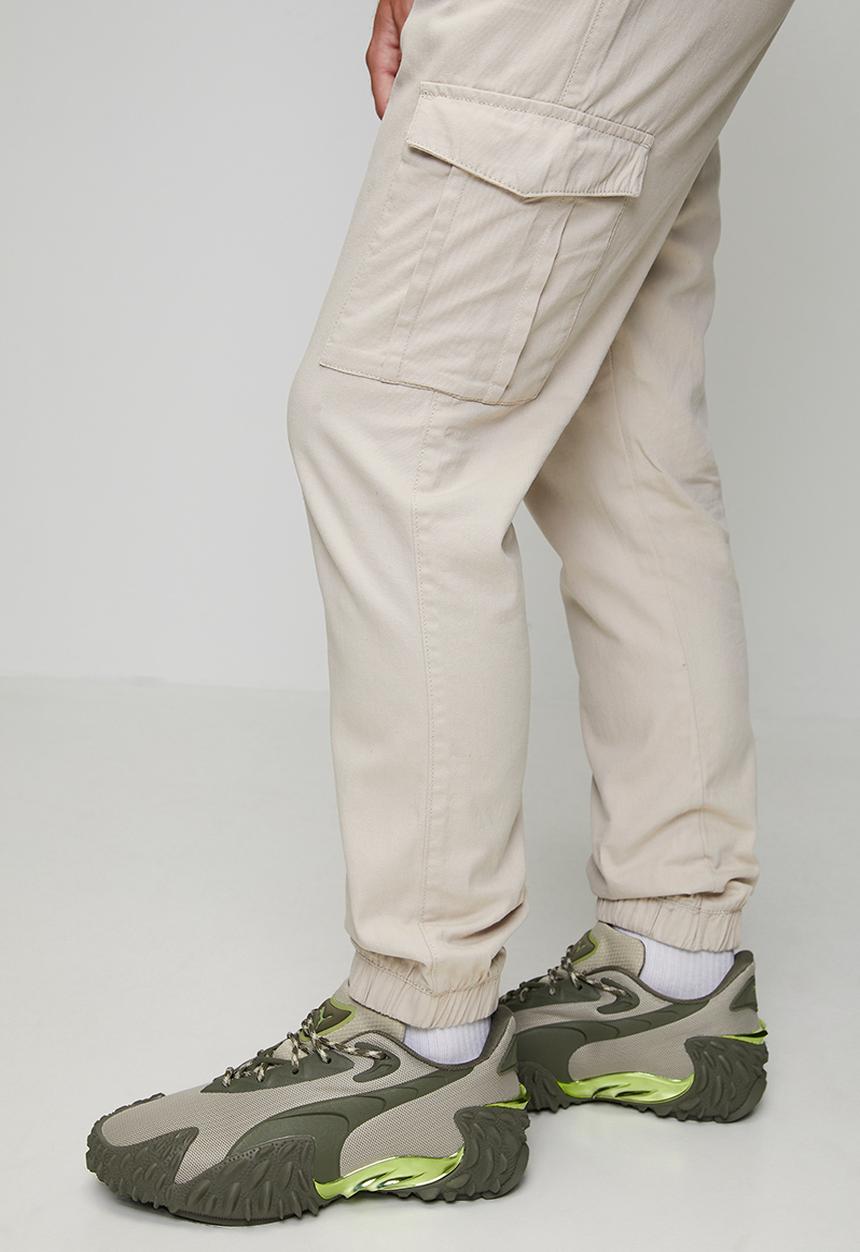 Brave Soul - Cotton Twill Cuff Pant - Stone