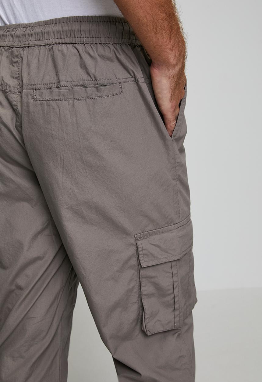 Brave Soul - Cotton Poplin Cargo Pant - Taupe