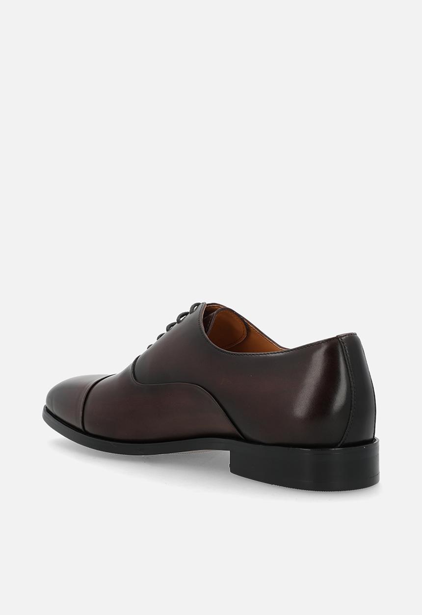 Fabino - High Shine Toe Cap Oxford - Brown